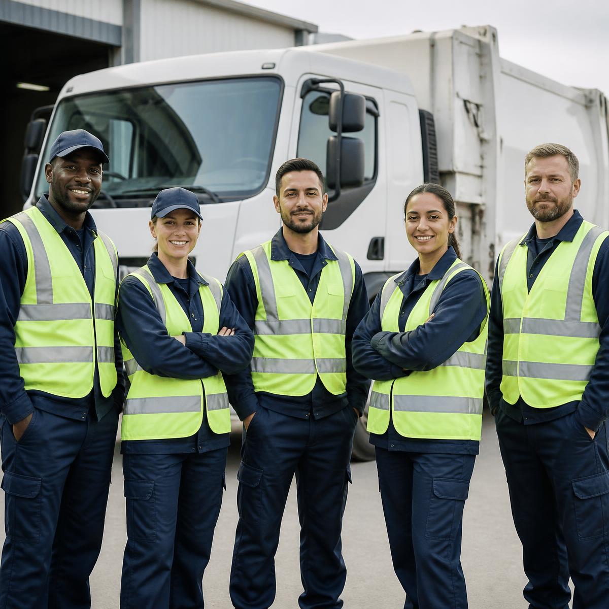 Swifthaul Services collection crew at the company yard
